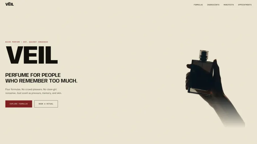 Flacon de parfum minimalist